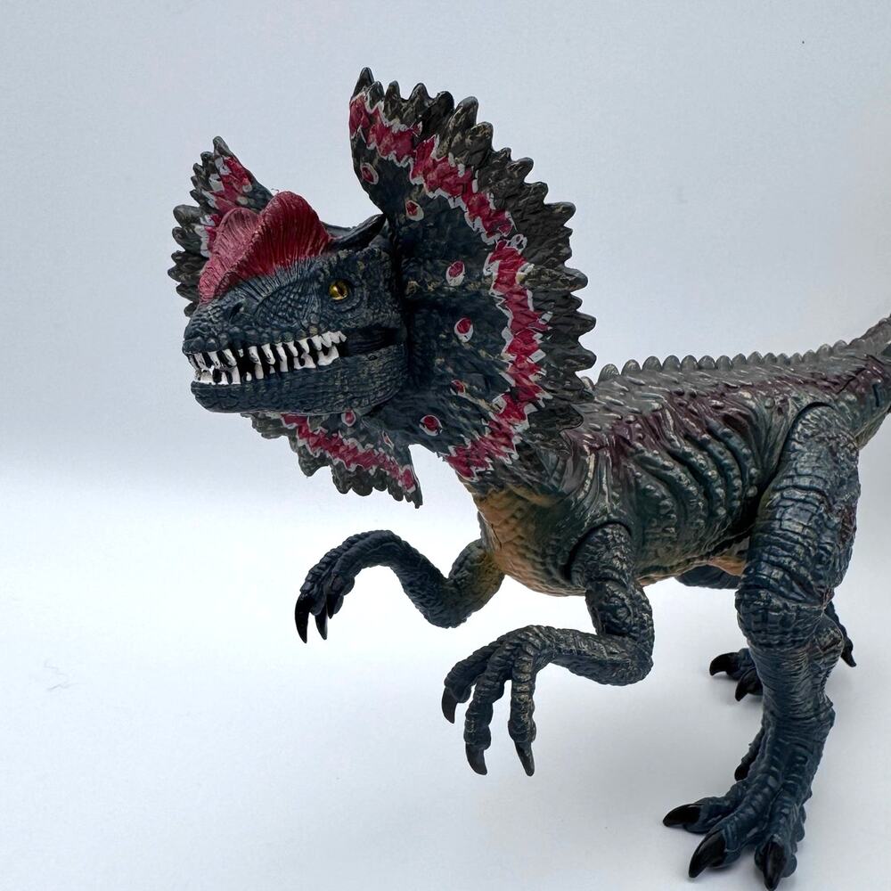 NKOK WowWorld Dilophosaurus Toy Figure Light Up Red LED & Roar Sound TestedWorks